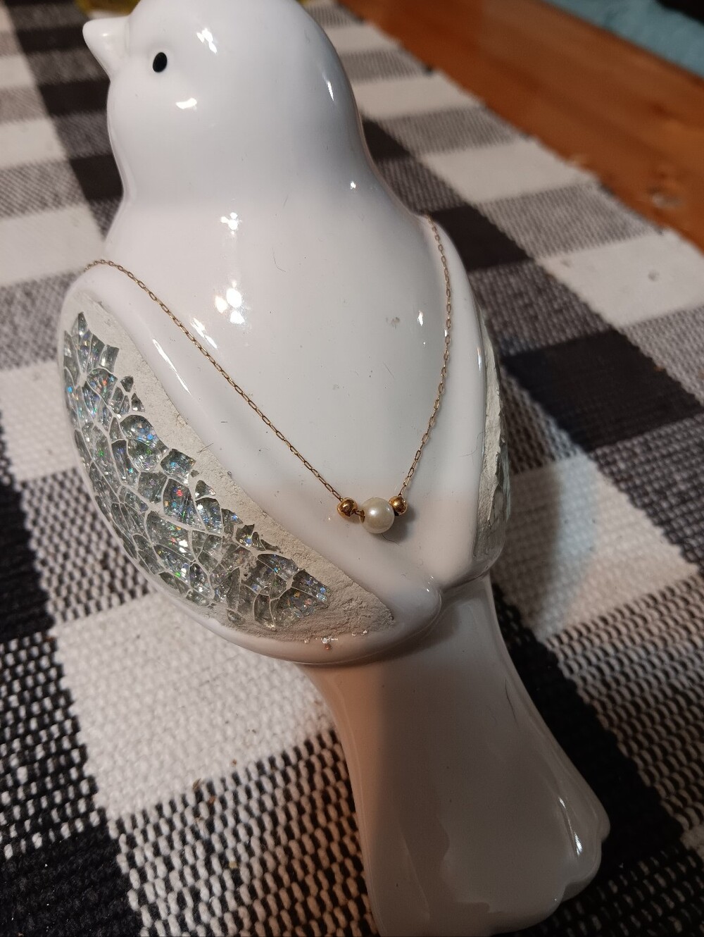 14k Pearl and Gold Bead Necklace